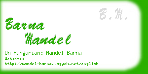 barna mandel business card